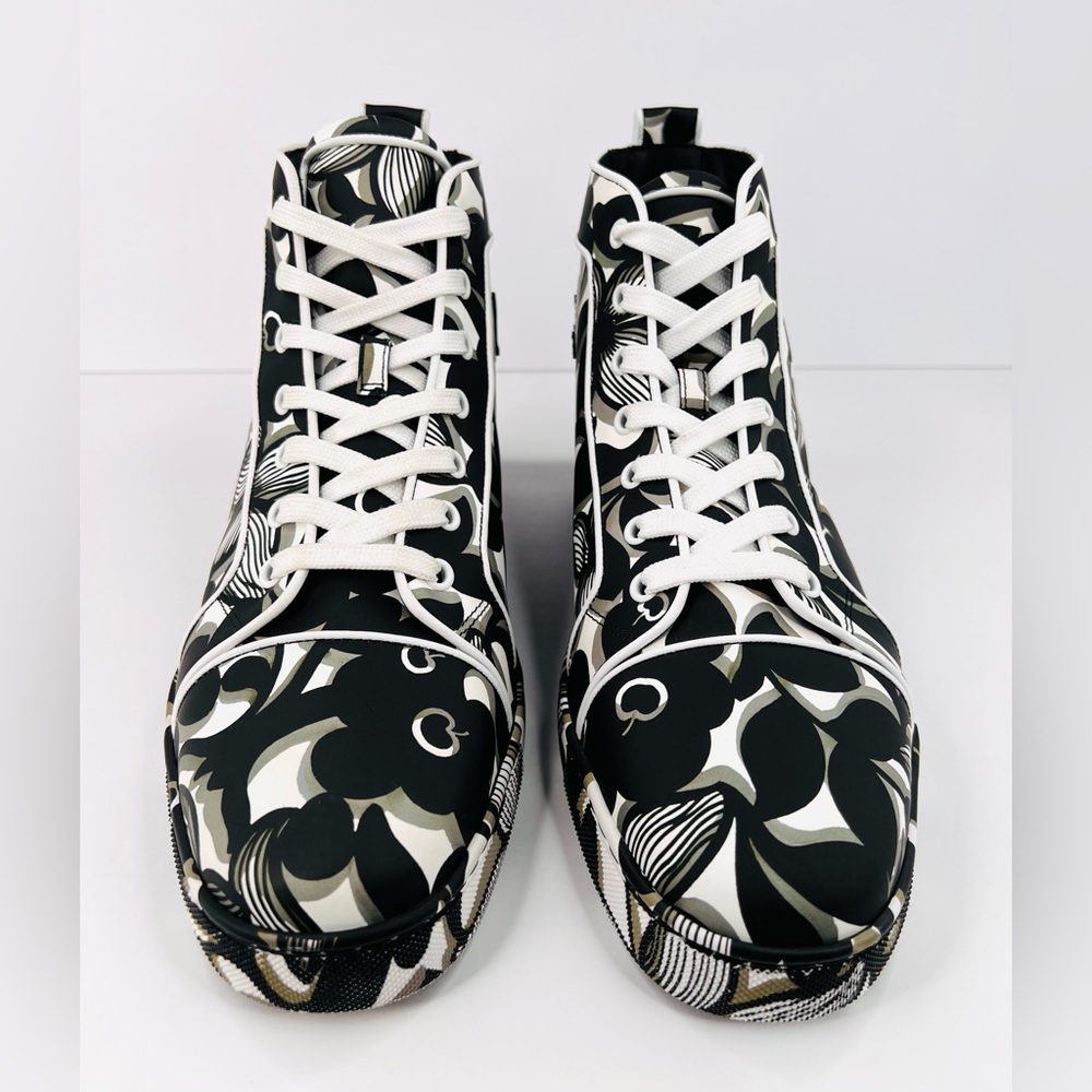 CHRISTIAN LOUBOUTIN Louis Orlato Flat Petunia High Top Sneakers EU 44 - US 11 - Picture 3 of 12